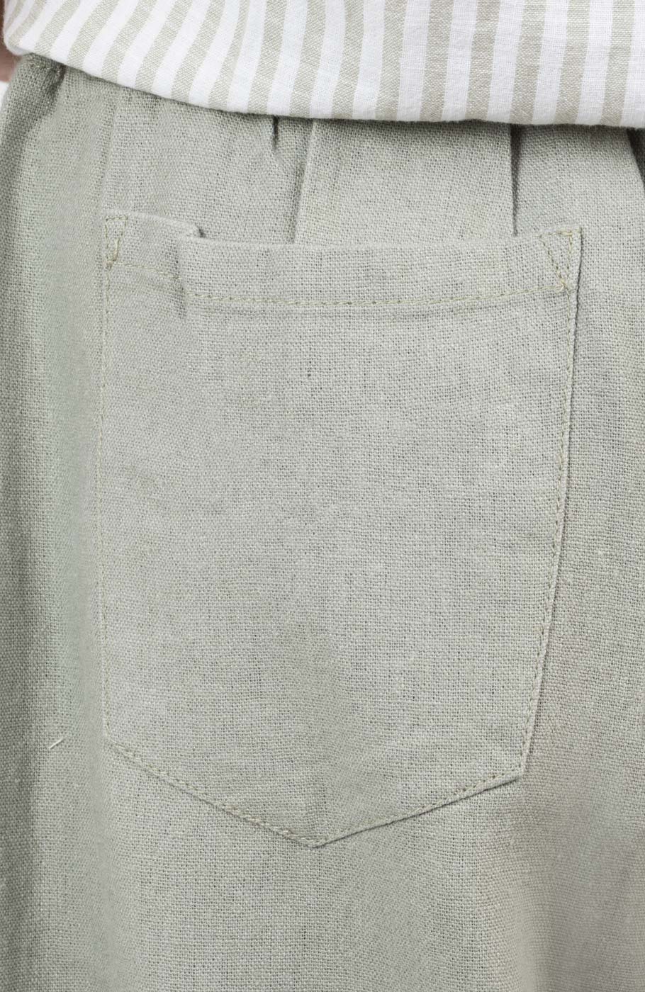 شلوار لینن پیلی دار