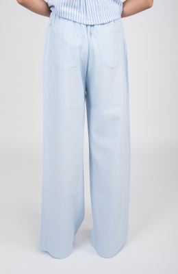 شلوار لینن پیلی دار