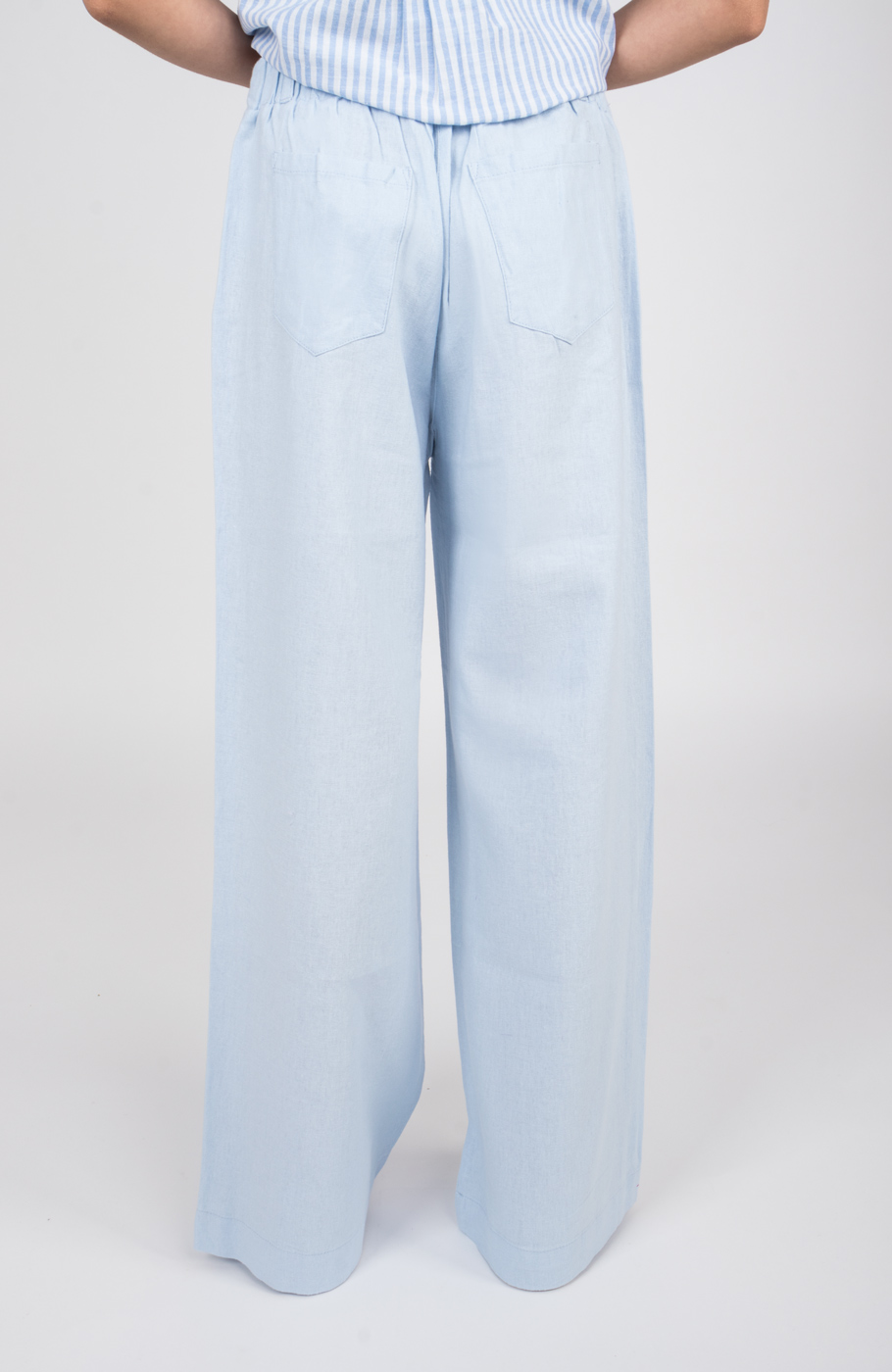 شلوار لینن پیلی دار