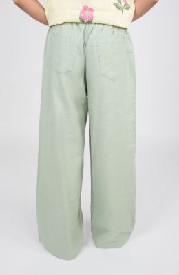 شلوار لینن پیلی دار