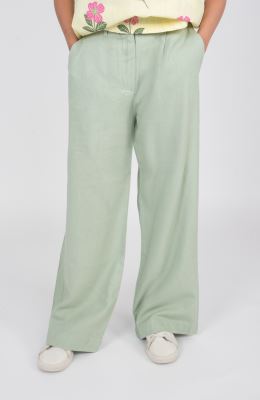 شلوار لینن پیلی دار