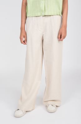 شلوار لینن پیلی دار