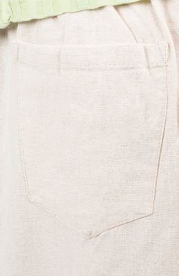 شلوار لینن پیلی دار