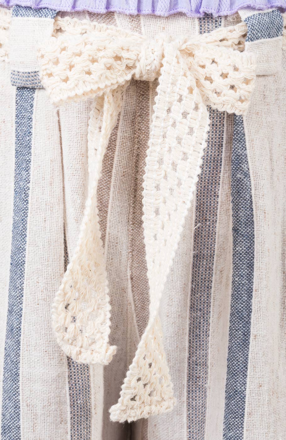 دامن شلواری لینن راه راه