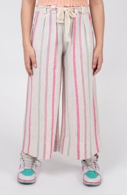 دامن شلواری لینن راه راه