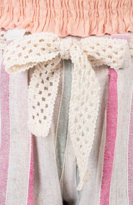 دامن شلواری لینن راه راه