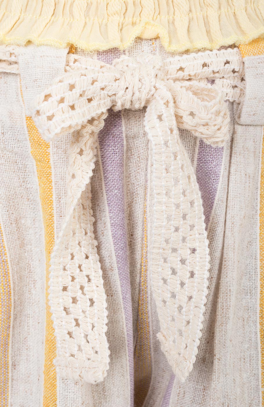 دامن شلواری لینن راه راه