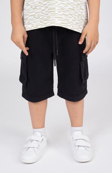 شلوارک کتان دمپا پیلی دار