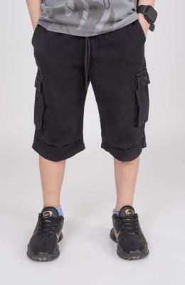 شلوارک کتان دمپا پیلی دار