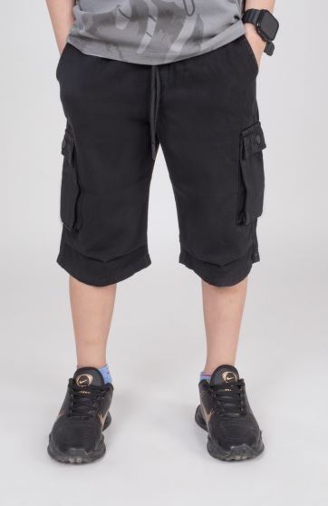 شلوارک کتان دمپا پیلی دار