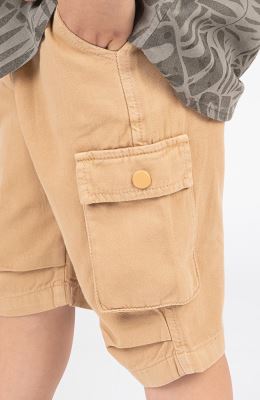 شلوارک کتان دمپا پیلی دار