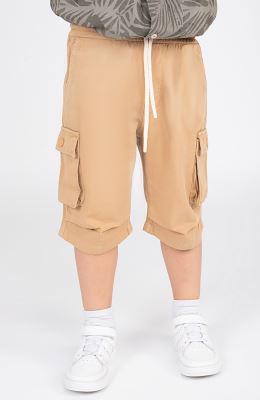 شلوارک کتان دمپا پیلی دار