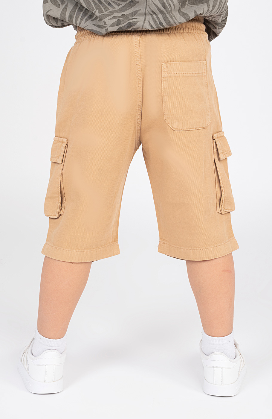 شلوارک کتان دمپا پیلی دار