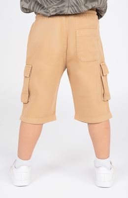 شلوارک کتان دمپا پیلی دار