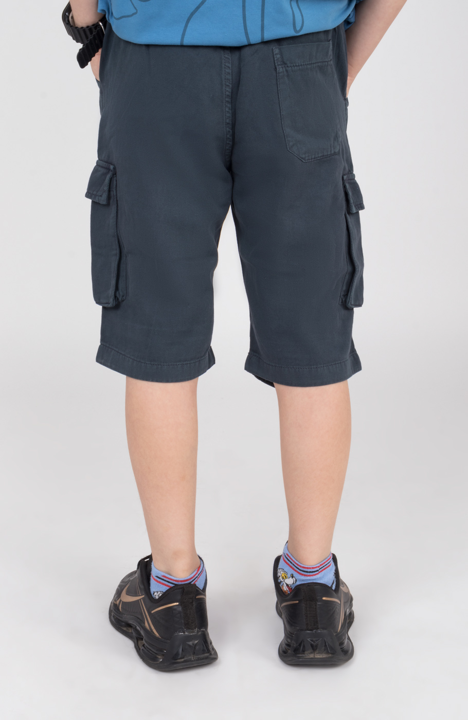 شلوارک کتان دمپا پیلی دار