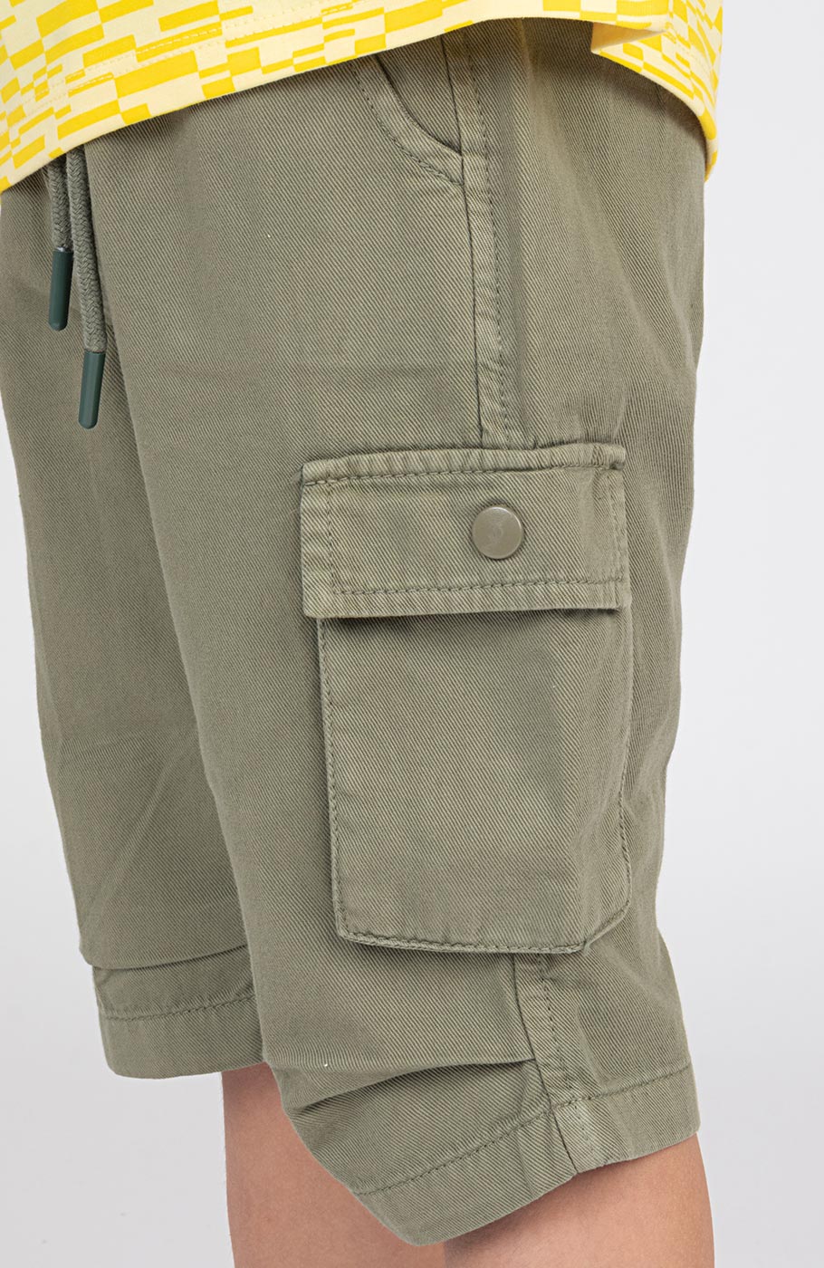 شلوارک کتان دمپا پیلی دار