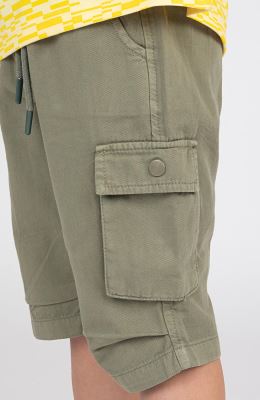 شلوارک کتان دمپا پیلی دار