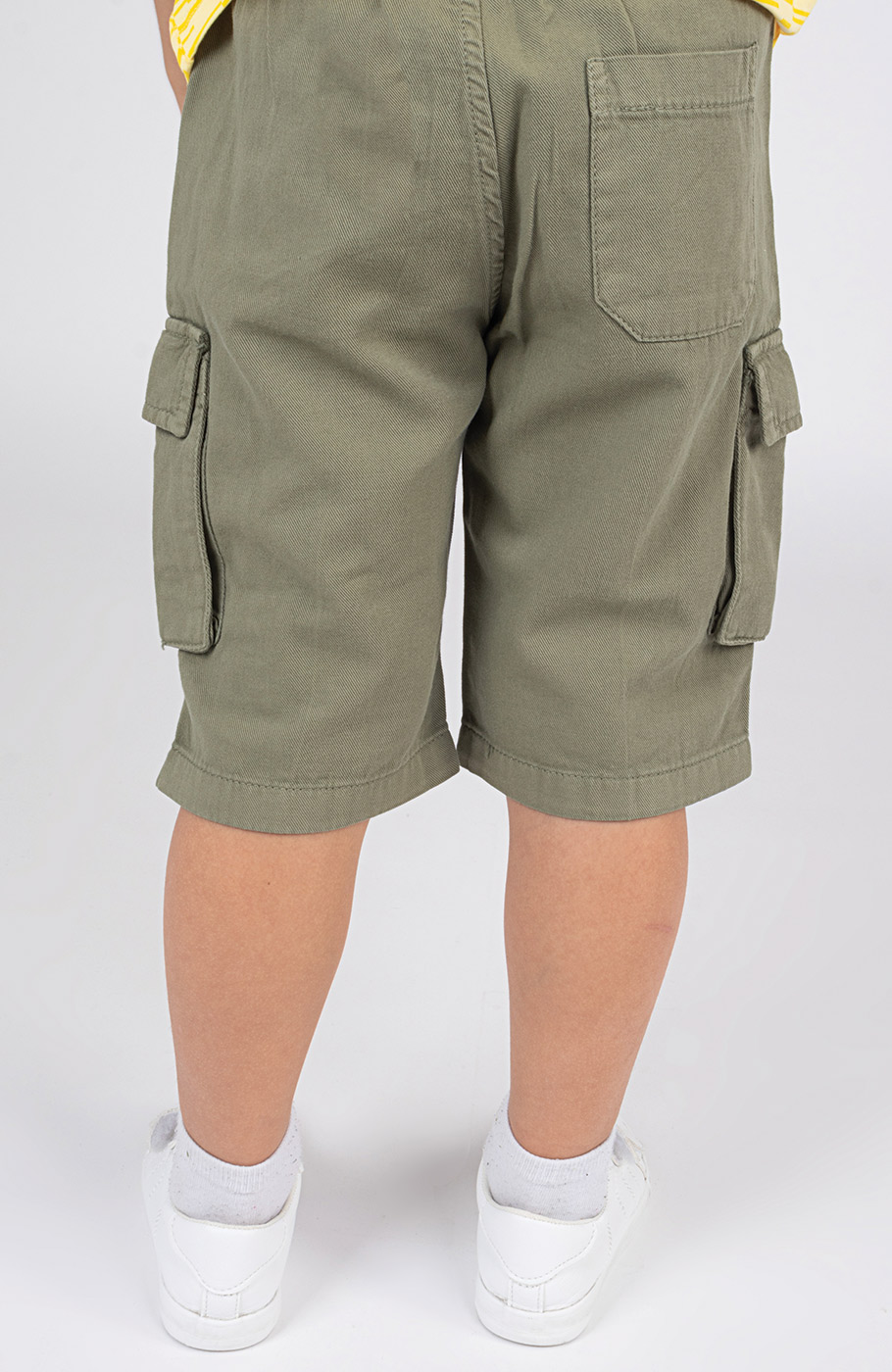 شلوارک کتان دمپا پیلی دار