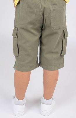 شلوارک کتان دمپا پیلی دار