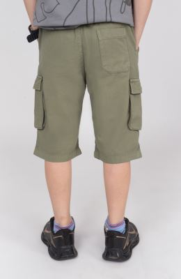 شلوارک کتان دمپا پیلی دار