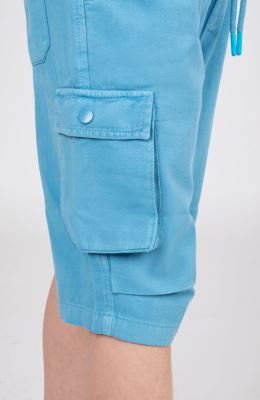 شلوارک کتان دمپا پیلی دار