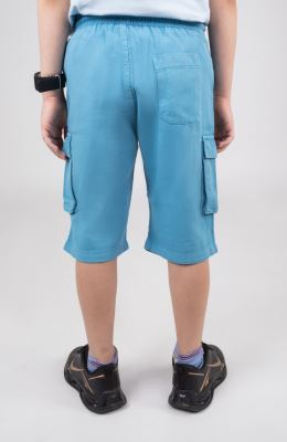 شلوارک کتان دمپا پیلی دار