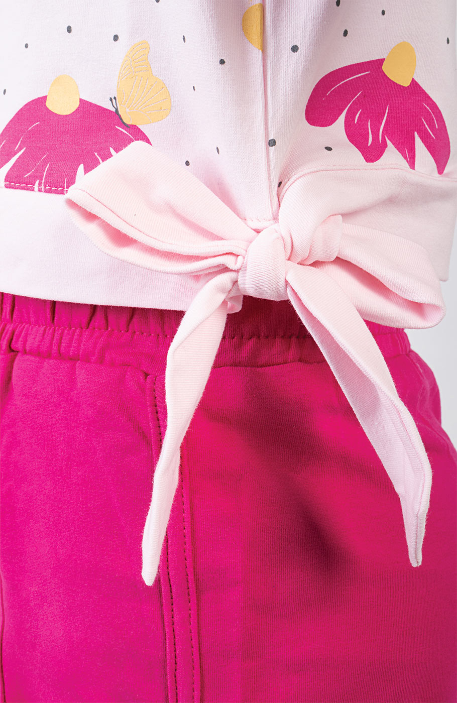 تاپ نیم تنه یکرولایکرا دمپا گره ای (ست با کد10612)