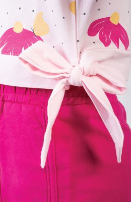 تاپ نیم تنه یکرولایکرا دمپا گره ای (ست با کد10612)