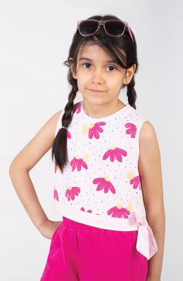 تاپ نیم تنه یکرولایکرا دمپا گره ای (ست با کد10612)