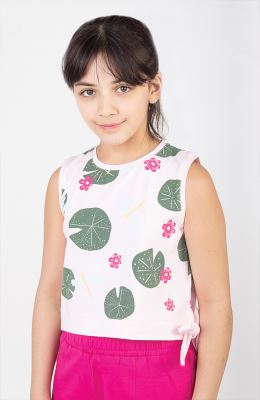 تاپ نیم تنه یکرولایکرا دمپا گره ای (ست با کد10613)