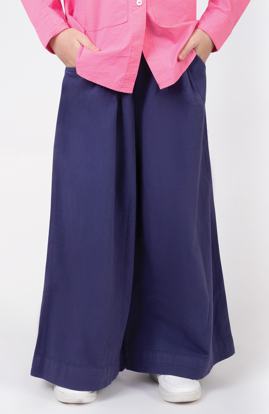 دامن شلواری کتان پیلی دار