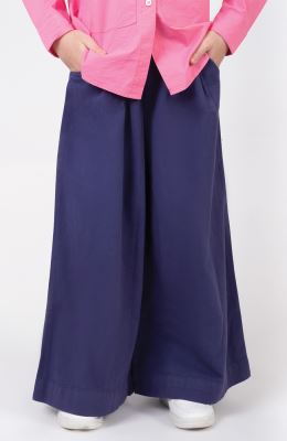 دامن شلواری کتان پیلی دار