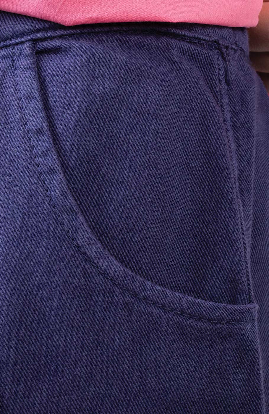 دامن شلواری کتان پیلی دار