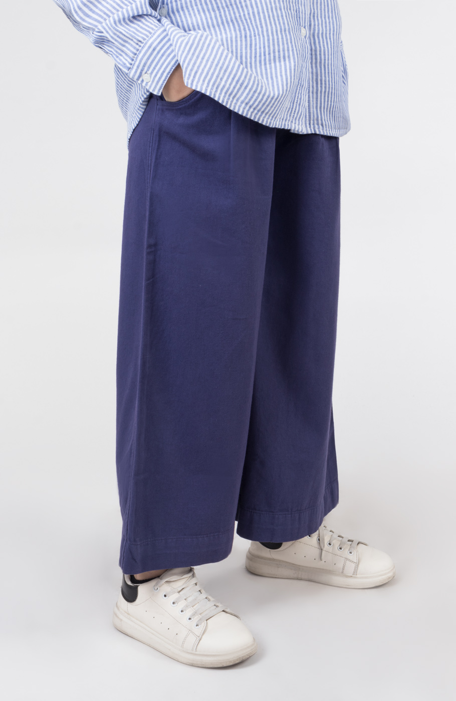 دامن شلواری کتان پیلی دار