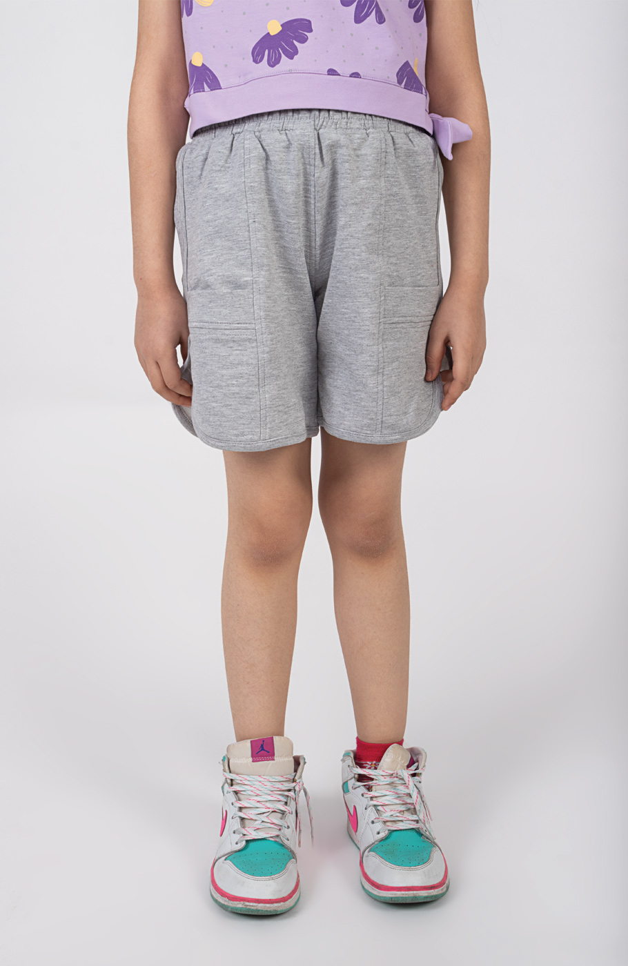 شلوارک دورس دو نخ دمپا هلالی (ست با کد 10614)