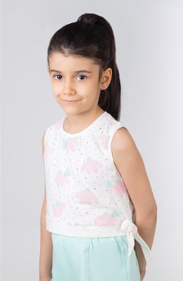 تاپ نیم تنه یکرولایکرا دمپا گره ای (ست با کد10612)