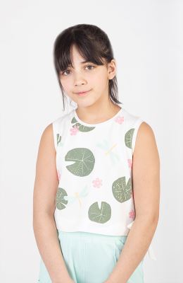 تاپ نیم تنه یکرولایکرا دمپا گره ای (ست با کد10613)