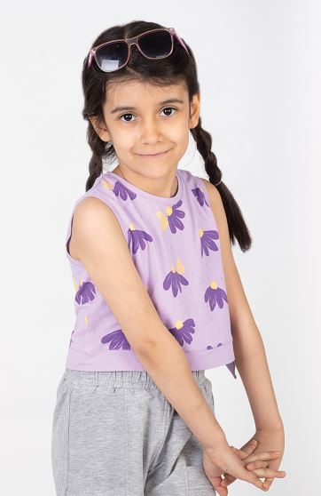 تاپ نیم تنه یکرولایکرا دمپا گره ای (ست با کد10612)