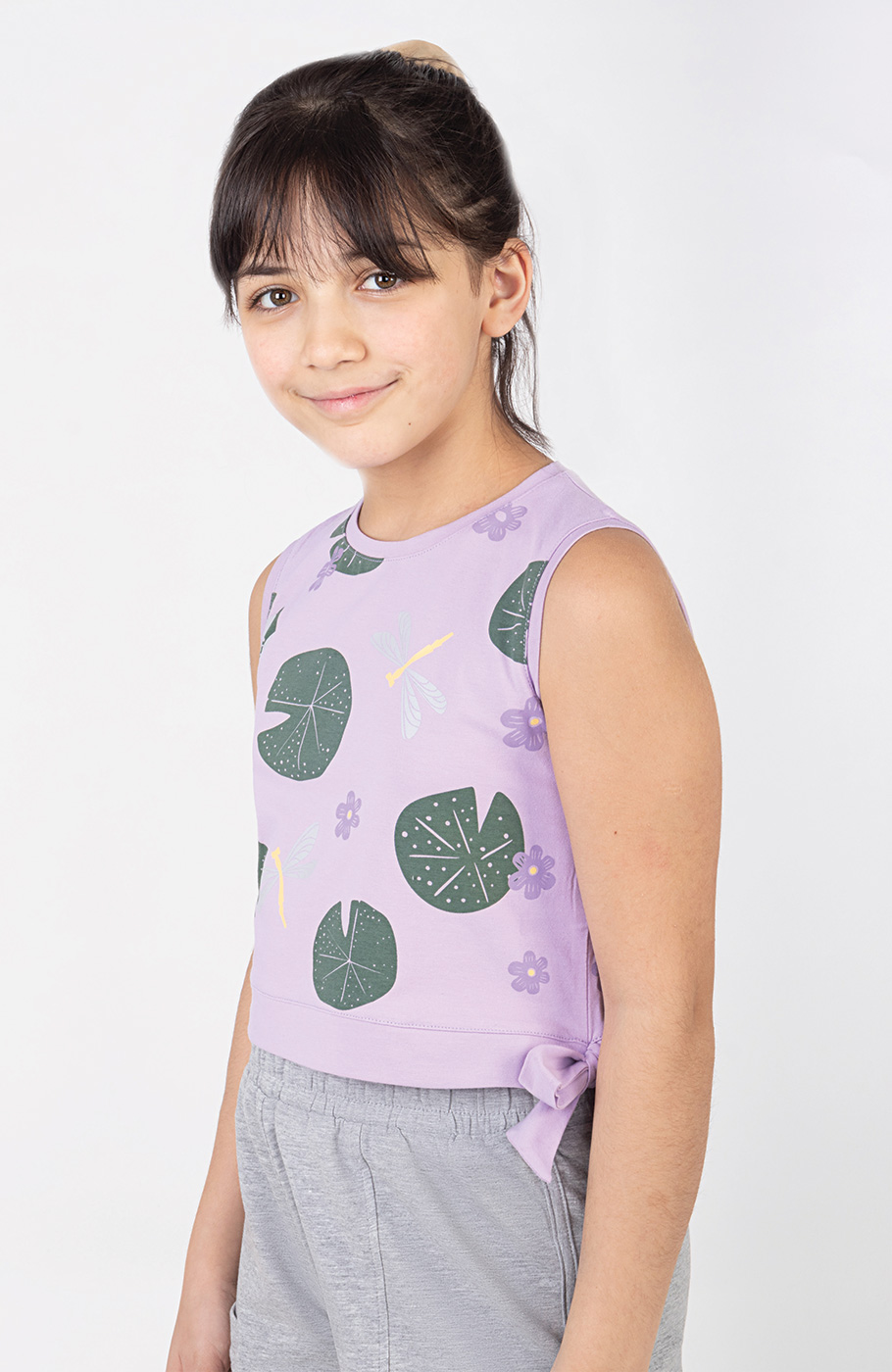 تاپ نیم تنه یکرولایکرا دمپا گره ای (ست با کد10613)