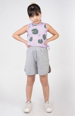 تاپ نیم تنه یکرولایکرا دمپا گره ای (ست با کد10613)