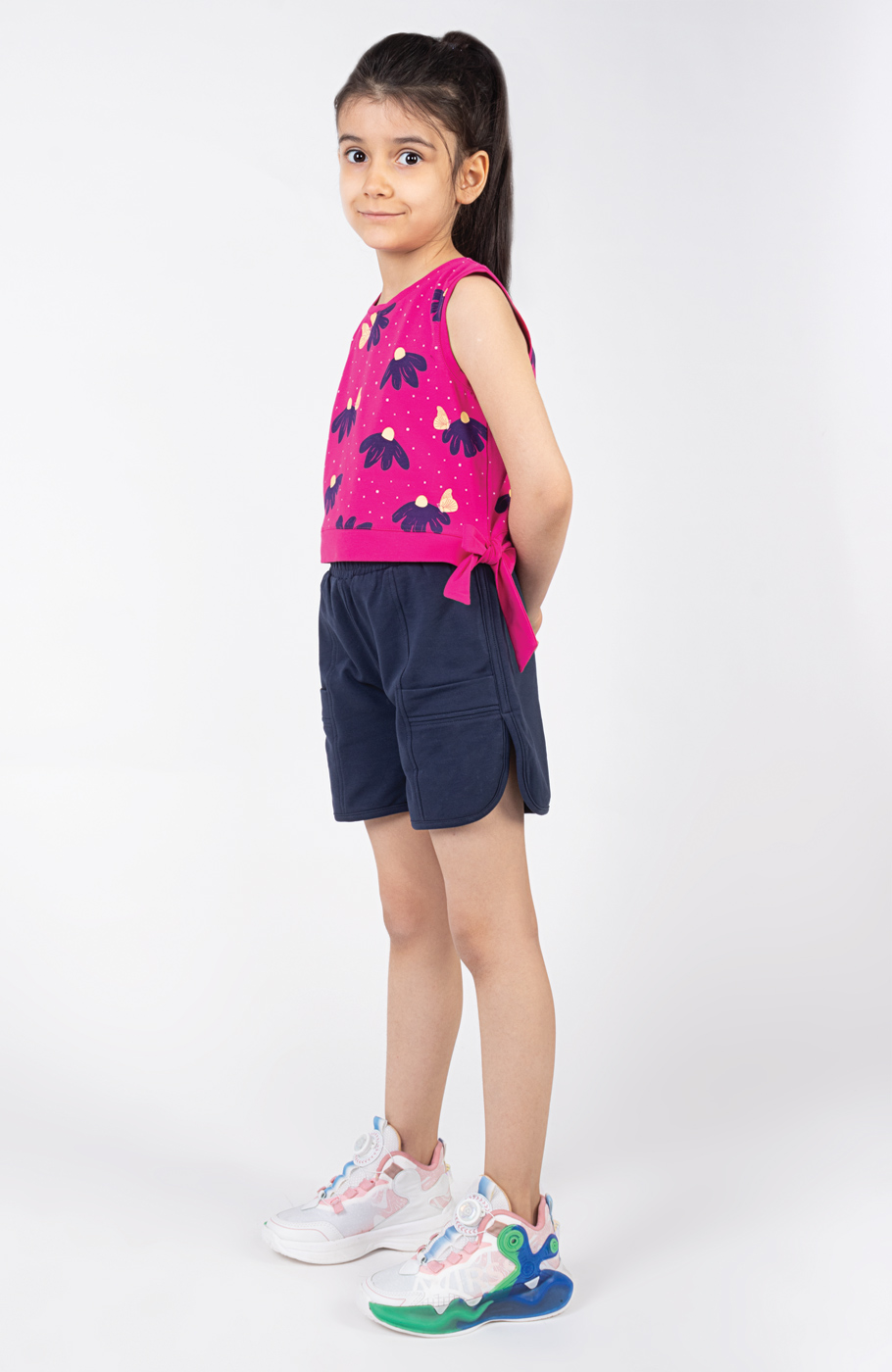 تاپ نیم تنه یکرولایکرا دمپا گره ای (ست با کد10612)