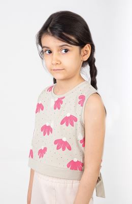 تاپ نیم تنه یکرولایکرا دمپا گره ای (ست با کد10612)