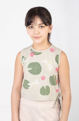 تاپ نیم تنه یکرولایکرا دمپا گره ای (ست با کد10613)