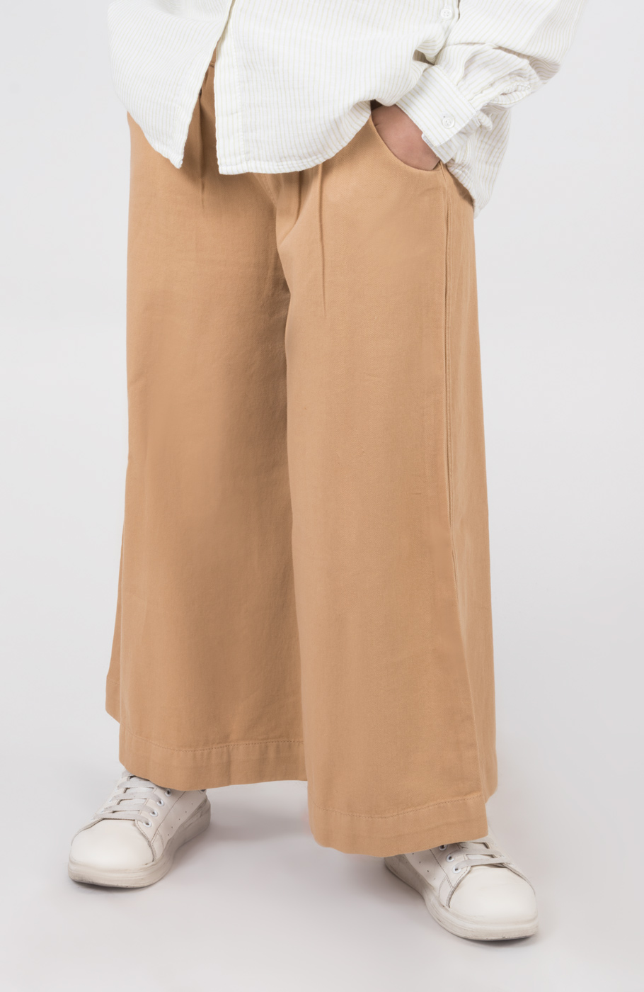 دامن شلواری کتان پیلی دار