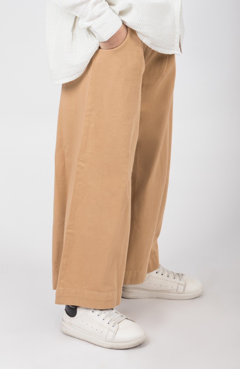 دامن شلواری کتان پیلی دار