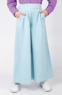 دامن شلواری کتان پیلی دار