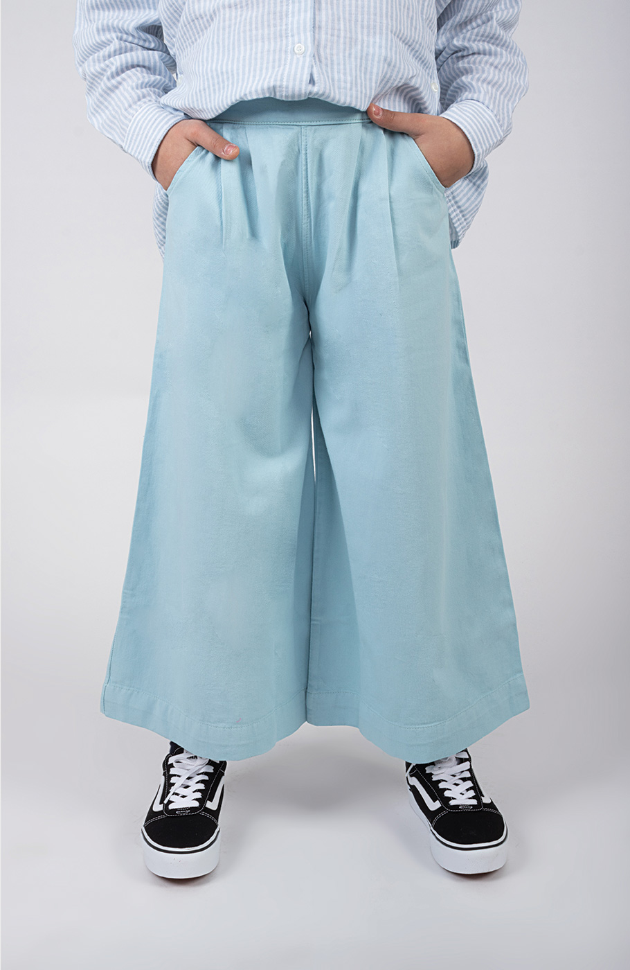 دامن شلواری کتان پیلی دار