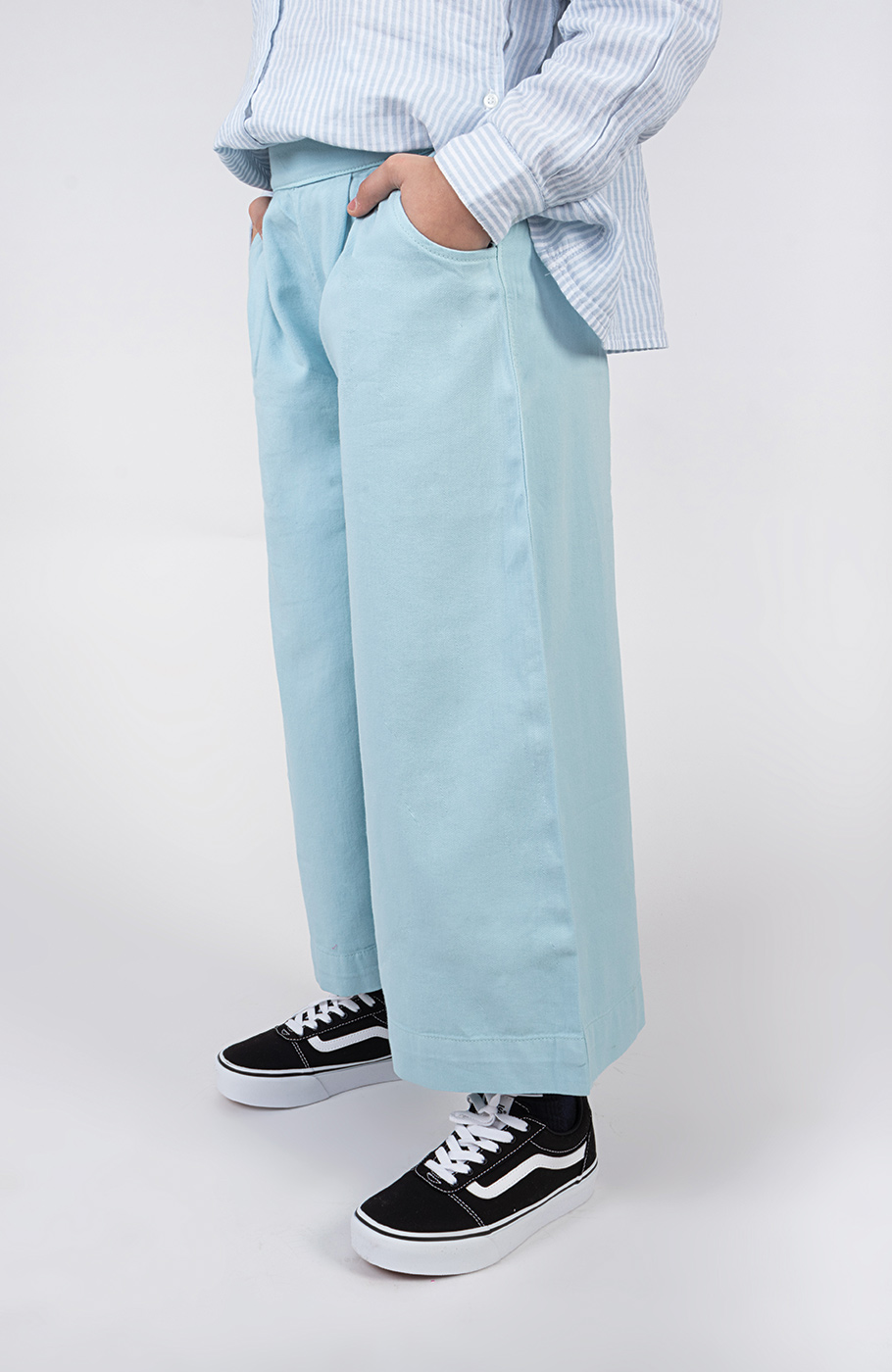 دامن شلواری کتان پیلی دار