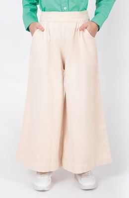 دامن شلواری کتان پیلی دار