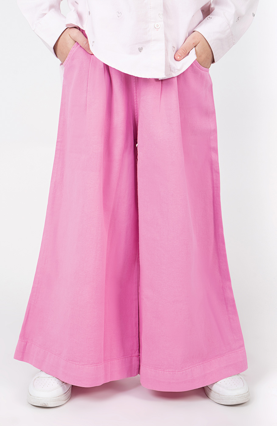 دامن شلواری کتان پیلی دار